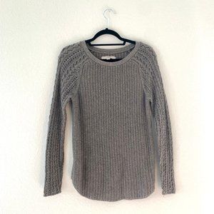 LOFT Grey Knit Long Sleeved Sweater